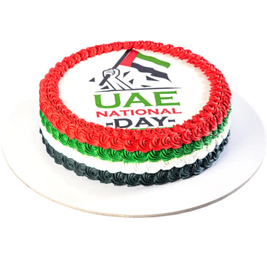 UAE Flag-Themed Sponge Cake – Celebrate with Colors of the Nation
